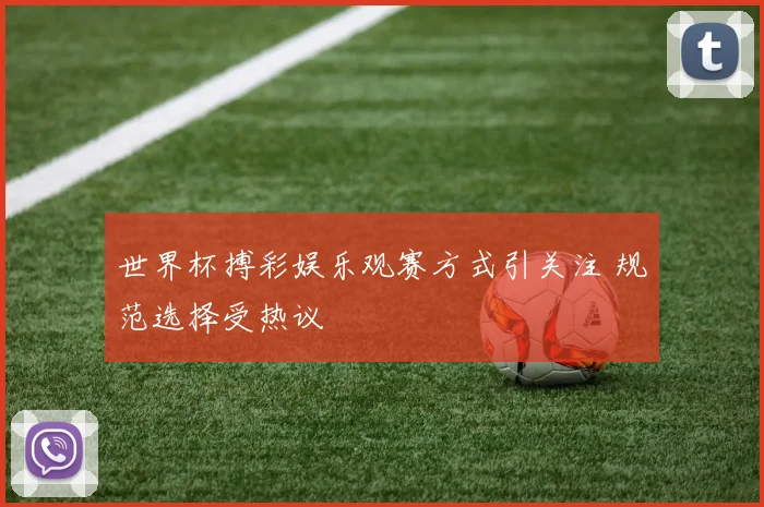 世界杯搏彩娱乐观赛方式引关注 规范选择受热议